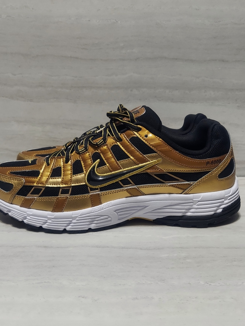 Nike P-6000 Metallic Gold Infinite Gold White Black HQ3030-700